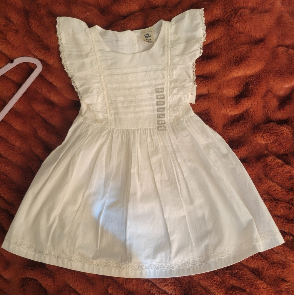 Baby B'gosh White Dress With Bloomers 18m